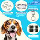 Anti-Tangle Collar, Stainless Steel Dog Collar with Quick-Release Buckle, Adjustable for Large Dogs (L-3.5mm)