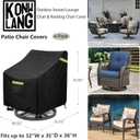 Outdoor Swivel Lounge Chair Cover 4 Pack,(32W x 35D x 36H inches ) 100% Waterproof Heavy Duty Outdoor Chair Covers Patio Chair Covers Waterproof Patio Furniture CoversBlack