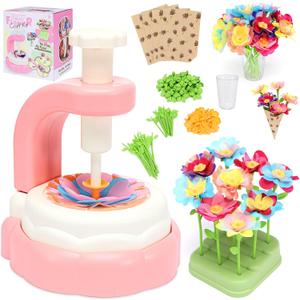 Laoyebaohao Fabric Flower Bouquets Toys, DIY Flower Craft Kit, Flowers Market Toy for Girls, Arts and Crafts for Kids Ages 3-12, Educational Activity for Girl Birthday Gift