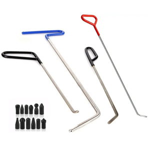 LadyRosian Paintless Dent Removal Rods Kit 18PCS with Rubber Replaceable Heads Tool for Car Body Hail Damage Dent Repair