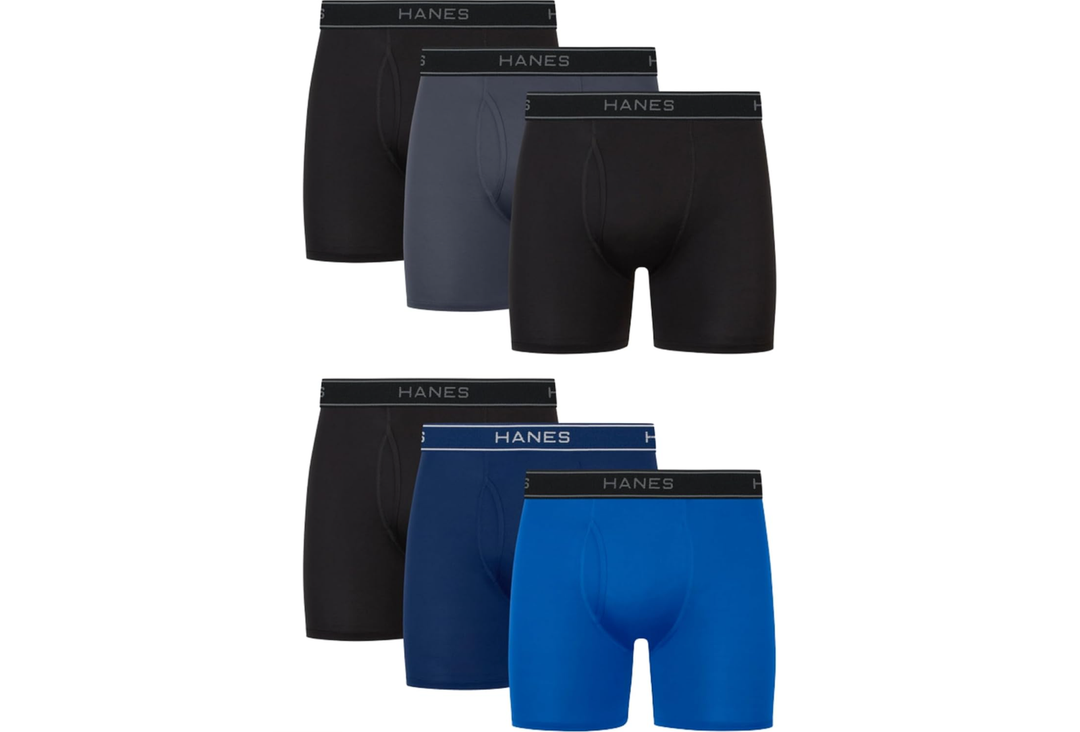 Hanes mens Underwear Boxer Brief Pack, Performance Stretch Underwear, Moisture-wicking Boxer Briefs for Men, 12pack S