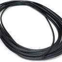 U-Shaped Flexible Sharp and Rough Edge Trim Protector, Push-in Edge Shield for Steel Panels, Wood Panels, Glass and Plastic Panels, Fits 0.03"-0.045" Thickness Edge, Black 32ft