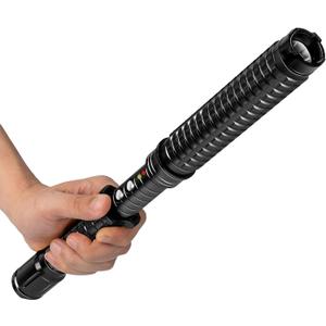 Rechargeable Self-Defense Flashlight Perfect for Pet Walking, Portable, Survival, Outdoors (Black)