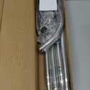 Corner Shower Curtain Rod Adjustable Stainless Steel L Shaped Rack Drill Free Install for Bathroom, Bathtub, Clothing Store (35.5"-51.2" x 35.5"-51.2")