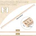 gisgfim 12 Pack 39 Inches Wood Double Sided Meter Stick Yard Stick Wood Economy Meterstick Wooden Ruler 100 Centimeters Measuring Yardstick Bulk School Classroom Home Office Kid Measuring Tailor Craft