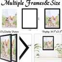 17x22 Picture Frame Set of 2, Black Photo Frames High Transparent Wall Gallery Desktop Horizontal Vertical for Canvas Collage Photo Poster Certificate 17 x 22 inches
