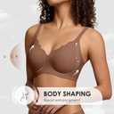 Seamless Wireless Bra for Women with Support - No Underwire Full Coverage Push Up Comfort Bras(Coffee,S)