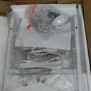 Furologee End Table with Charging Station, Nightstand with Fabric Drawers, Side Tables with USB Ports & Outlets, Night Stand with Storage Shelf & Hooks, for Living Room/Bedroom, White