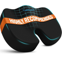 TushGuard Seat Cushion for Office Chair Memory Foam Non-Slip Cushion Back, Relief Chair Pad, Butt Pillow for Office Chair, Car, Computer Desk, Black