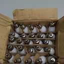 C7 Cool White LED Bulbs Dimmable Christmas Lights, 25 Pack, 0.72W Indoor/Outdoor, Waterproof, Night Light, E12 Base, IP65 (Smooth)