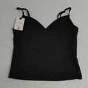 PINKMSTYLE 2025 Womens Spaghetti Strap Tank Top V Neck Double Lined Going Out Summer Top (medium, Black)