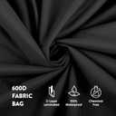 ZOBER 600D Oxford Fabric Rolling Christmas Tree Storage Bag - Fits 7.5 Ft Artificial Trees - Waterproof Christmas Tree Bag For Storage Box For Xmas, Durable Handles and Wheels - Card Slot - Black