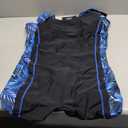 Daci Plus Size One Piece Swimsuit Women Athletic Boyleg Bathing Suit Full Coverage Swimwear (Blue Leaves) Size 22