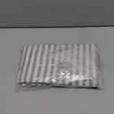 Lino Rosa 15 Inch Curtains Length,Cafe Striped Linen Farmhouse Sheer Small Window Curtains for Kitchen Bathroom,24 x 15 Inch Long 2 Panels Set (Taupe)