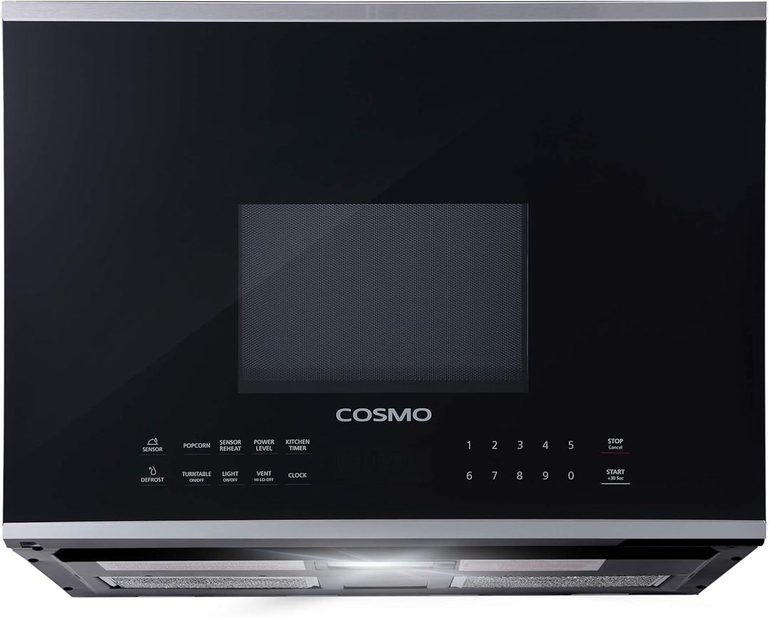 COSMO COS-2413ORM1SS 24 in. Stellar Collection 1.34 cu. ft. Over the Range Microwave in Stainless Steel with Vent Fan