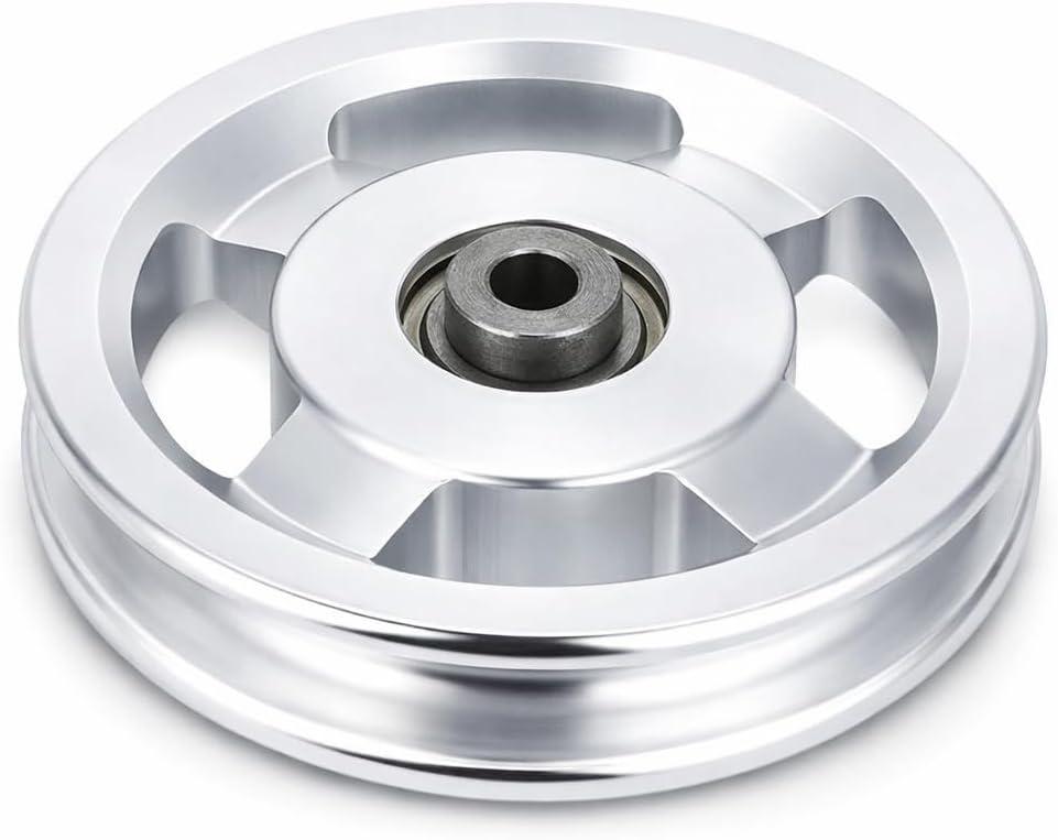Alomejor Aluminum Alloy Bearing Pulley Wheel for Gym Equipment, Universal Fitness Accessory, 90mm and 115mm