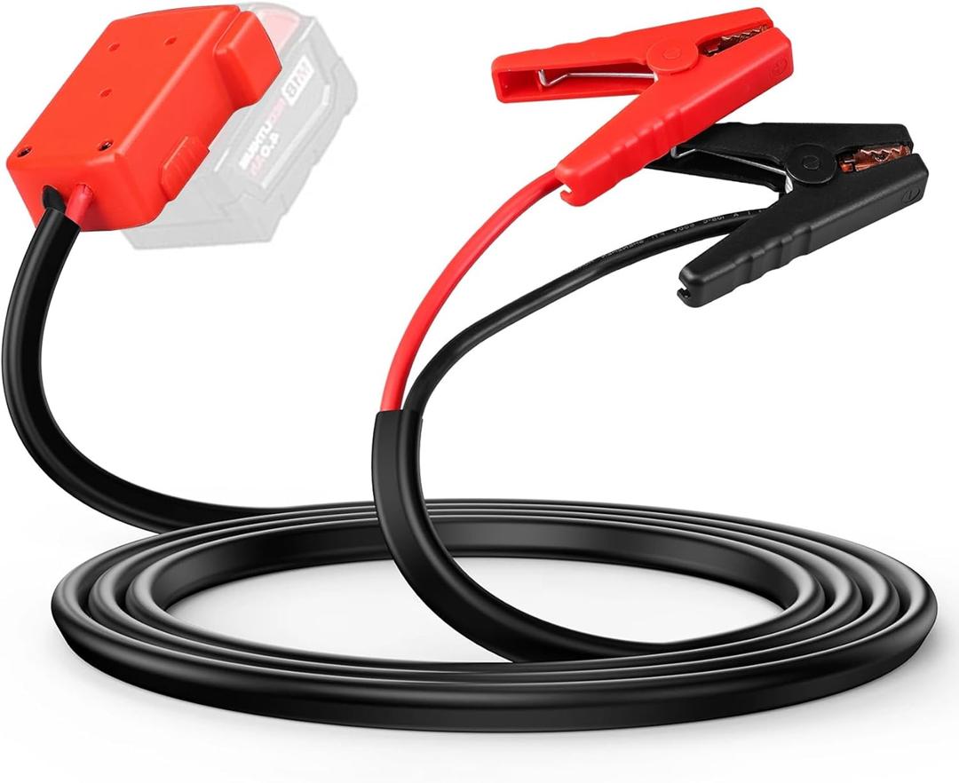 Milwaukee M18 18V Battery Jump Starter Cable Clamps- 8-AWG 5.74FT Automotive Booster Cables,Cable Power Tool Line for Most Cars
