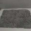 Bath Mat Thick Soft Absorbent for Bathroom, Microfiber Dries Quickly, Shaggy Washable Plush Durable Rug, Bathtub and Shower Floor, 24x17, Grey