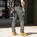 AUTIWITUA Men's Tactical Pants Water Resistant Flex Ripstop Cargo Pants Lightweight Hiking Pants with Multi Pockets(No Belt) (Gray, XXL)