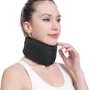 CozyHealth Neck Brace for Neck Pain and Support, Soft Neck Support Relieves Pain & Pressure in Spine for Women & Men, Wrap Align Stabilize Vertebrae Foam Cervical Collar for Sleeping (Black, XS, 2.5" Middle Height)