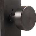 Oil Rubbed Bronze Door Knobs Interior with Lock, Privacy Vintage Door Knobs Oil Rubbed Bronze Door Handles for Bathroom Bedroom Round