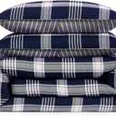 Tommy Hilfiger - Twin/Twin XL Comforter Set, 100% Soft & Smooth Reversible Bed Set, Plaid Bedding for Year Round Comfort, 2 Piece Bedding with Matching Pillowcase (Huntingdon Plaid Blue)