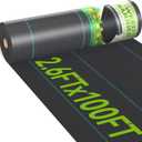 2.6ftx100ft Weed Barrier Landscape 3.2oz Fabric Heavy Duty, Woven Weed Control Cloth, Woven Geotextile Fabric for Underlayment, Gardening Ground, Commercial Driveway Weed Block Cover Mat