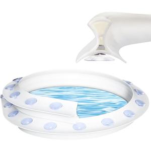 Suction Cup Shower Threshold Water Dam Barrier, Collapsible Bendable and Reusable Silicone Waterproof Shower Barrier for Bathroom Dry And Wet Separation Caulk Seal Strip Edge Trim, 39.3'' Long