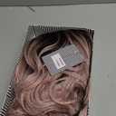 NOBLE Pink Wig with Bangs Short Ombre Pink Bob Wigs for Women Colorful Short Wavy Wigs Heat Resistant Synthetic Bob Wigs with Dark Roots for Daily Party Use (12 Inch (Pack of 1))