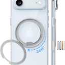 TORRAS 360 Magnetic Stand for iPhone Air Case, [Fit for MagSafe] [Military-Grade Protection] Slim Case for iPhone 17 Air, 2025, Clear, Ostand O3 Fitness Series