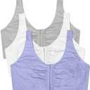 Fruit of the Loom Women's Multi-Pack Front Closure Cotton Bra Size 40