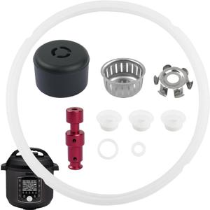 10 PCS Instantpot Replacement Parts for IP Pro/Pro Plus 6 QT, Duo Evo Plus 6 QT, Include Sealing Ring Steam Release Valve Float Valve Anti-Block Shield Anti-blocking Shroud Bracket