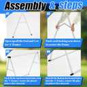 Gisafai Horizontal Banner Frame 3ft x 8ft Sideline Banner A Frame Portable Weather Resistant Backdrop A Stand Sign Holder for Outdoor Indoor Sporting Promotion and Advertising Events Display