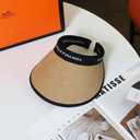 Women Straw Sun Visor Hat, Summer Wide Brim UV Protection Beach Cap Adjustable Sun Hat for Outdoor