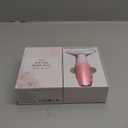 7 Color Galvanic Machines - Red Light Therapy for Face and Neck, Face Massager Tool for Wrinkles, Double Chin, Vibrating Facial Massager with Thermals, Pink