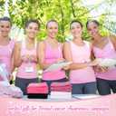 Hercicy 4 Pairs Breast Cancer Awareness Football Leg Sleeves Pink Ribbon Calf Compression Sports Sleeves for Girls Boys (Colorful)