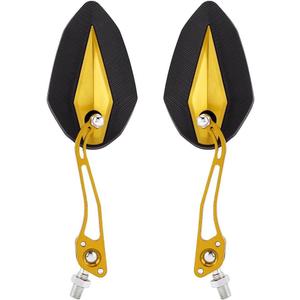 Universal Motorcycle Side Mirrors, Adjustable Aluminum, Rust- for Improved Rear Visibility on Street Bikes and Scooters
