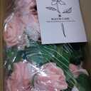 50 Pcs Pink Roses Artificial Flowers, Real Touch Velvet Roses Bouquet Fake Flowers Bulk, Artificial Roses with Long Stems for Birthday Gift Women Mom DIY Bridal Wedding Centerpiece Decorations