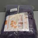 LOOBANI Waterproof Blanket for Bed: Reversible Soft Flannel Queen Bed Blanket 80" x 90", Waterproof Dog Blankets for Large Dogs, Spill-Proof Cover for Furniture Protection, Movie Time, Purple