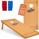 Regulation Cornhole Board Set - Premium Solid Wood,8 Cornhole Bags