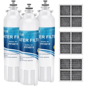 Water Filter for LG LMXS30776S, LSXS26326S, LSXS26366S, LSXS26366D, LMXC23746D, LMXS30776D, LSXC22426S Refrigerator Models with 3 LT120F Air Filters.