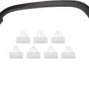 Dasbecan Front Left Fender Trim Fender Flare Compatible With Jeep Grand Cherokee 2011-2016 Replaces# CH1291106 1MP38RXFAE Fender Molding Wheel Arch Trim