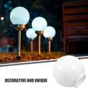 PRETYZOOM 12 Inch Acrylic Spherical Lampshade Replacement Globe Light Cover for Outdoor Garden Patio Lamps Round Lamp Shade with Sturdy Lightweight Design, 30.00X30.00X30.00CM