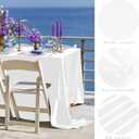 TURSTIN 1 Pack White Satin Tablecloth 102 x 58 Inch Overlay Satin Table Cover Rectangle Bright Silk Tablecloth Smooth Fabric Table Decoration for Wedding Banquet Party Events