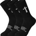 3 Pairs Christian socks Prayer socks Birthday Gifts for Dad,Men Husband Grandp Fathers Day Christmas (Black)