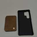 Compatible with Magsafe for Samsung Galaxy S25 Ultra Wallet Case Magnetic Card Holder, RFID Blocking 2 in 1 Detachable Kickstand Shockproof Case for Women Men, Brown