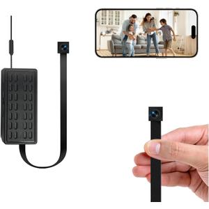 Nanny Cam Hidden Camera - 1080P Mini WiFi Spy Camera with Motion Detection, Wireless Portable Loop Recorder for Home, Office, Baby, Pet Monitoring