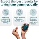 WEEM Hair Skin and Nails Gummies - Supports Healthy Hair - Vegan biotin Vitamins for Women & Men Supports Faster Hair Growth, Stronger Nails, Healthy Skin, Extra Strength (1), EXP: 05/29/2028