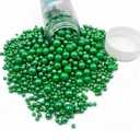 Christmas Sprinkles Pearl Sugar Green Candy 130g/ 4.6oz Baking Edible for Cake Decorations Cupcake Toppers Cookie Decorating Ice Cream Toppings Celebrations Shaker Jar Wedding Shower Party Supplies 2 Pack