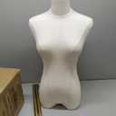 Female Mannequin Torso Women Dress Forms for Sewing Manicanequin Body High Stability Gold Metal Stand for Clothing Dress Jewelry Display Adjustable Height 50-70 Thin Body, Beige body, Gold base